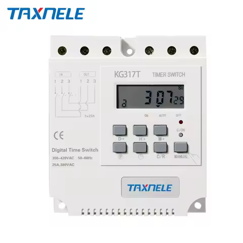 Taxnele good credit KG317T 380V 25A 16A three 3 phase timer Three-phase motor timing control switch 
