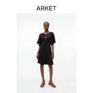 ARKET Women's Loose Hollow Embroidered Dress Black 2023 Summer New Style1155134001