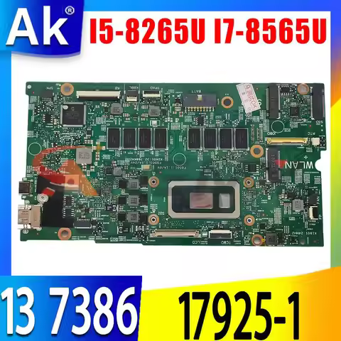 For DELL Inspiron 7386 Laptop Motherboard 17925-1 i5-8265U 8G i7-8565U 16G 02CF17 0V86CW 0NDK8H Note