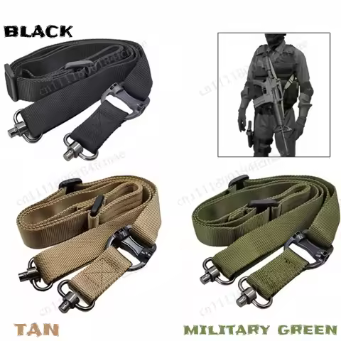 .Tactical Adjustable MS4 Quick Detach QD Metal Swivel 2 Point Multi Mission Rifle Sling Quick Releas