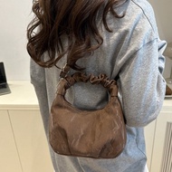 New Style Cloud Bag Pleated Small Bag Portable Messenger Bag High-End Cloud Small Bag