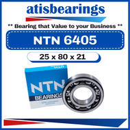 NTN 6405 ( 25 x 80 x 21 ) 100% ORIGINAL Deep Groove Ball Bearings
