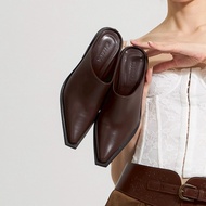 25twentyfives - P99 รองเท้าหัวแหลมทรง Mules สุดชิค สูง 2.5 นิ้ว Wilana shoes
