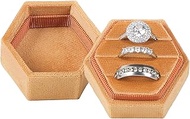 MFXIP Velvet 3 Slots Jewelry Ring Box Engagement Wedding Box Keepsake Box Bridal Photo Ring Triple S
