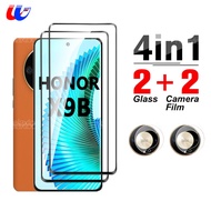 4-in-1 cho Honor x9b kính cường lực cong tấm dán bảo vệ ống kính Honor x9b 6.78inch 9D miếng bảo vệ