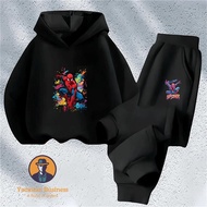 COD 2025 New Spider-Man 2-Piece Set Cartoon Hoodie Children Teenager Cool Fashion Soft Cotton Hot Sa