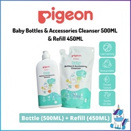 Pigeon Baby Bottle and Accessories Cleanser 500ml &amp; Refill 450ml | HUSHABUY