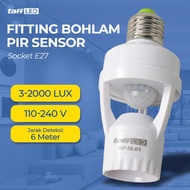 Fitting Lampu Bohlam PIR Sensor 2000 LUX 240V 60W E27 / Fitting Lampu Sensor Cahaya Otomatis E27 Lam