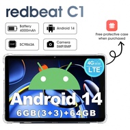 Redbeat C1 8-Inch HD+ Tablet For Android 14, 6GB RAM (3+3)+ 64GB Storage,Quad-Core Processor, Expand