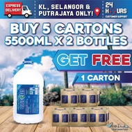 BUNDLE OF 5 CARTONS : CACTUS MINERAL WATER 5500ML x 2 BOTTLES