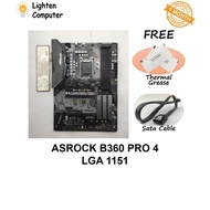 【USED】 ASROCK B360 PRO 4 Motherboard | B360 | LGA 1151 | Intel 8th, 9th Gen Intel | ATX