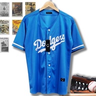 Suitable for Men and Women Dodgers Turquoise Blue Baseball T-Shirt