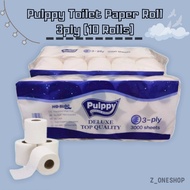 Pulppy Toilet Paper Roll 3ply (10 Rolls)/ 3层原木浆厕纸
