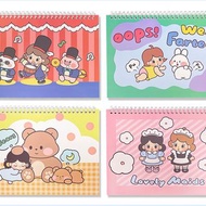 B5貼膠帶手帳用 線圈啞光雙面離型本