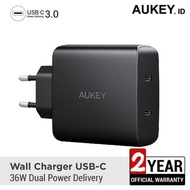Aukey Charger Iphone Samsung 36W Usb C Power Delivery 3.0 Original