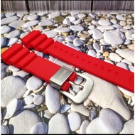 MERAH Seiko DIVER RED WATCH STRAP SEIKO DIVER RUBBER WATCH STRAP SEIKO DIVER WATCH SIZE 22 MM