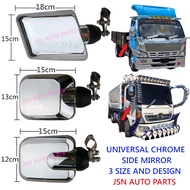 UNIVERSAL MIRROR CHROME SIDE MIRROR CERIMIN SISI 后视镜 FOR LORRY ,LORRY ACCESSORIES