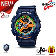 100% Original G‑Shock GA‑110 Navy Blue Case Multicolor Dial Quartz Sport Waterproof Men Watch Jam ta