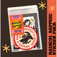 Radical Sapphic Queer Pride Sticker Pack | Solo Waterproof Laptop and Tumbler Stickers