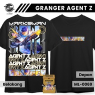 Kaos MLBB GRANGER COLLECTOR Agent Z Lengan Pendek Hitam Combed 24S Mobile Legeds ML