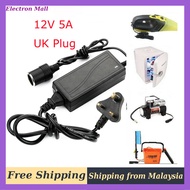 240V Mains To 12V 5A DC Adaptor Car Charger Cigarette Lighter Socket Converter 60W UK Plug