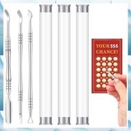 [G V W E] 3 Pcs Metal  Ticket Scratcher with Storage Box  Ticket Scratcher Tool  Ticket Holders for 