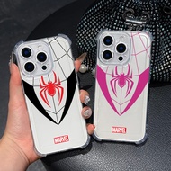 Marvel Siderman Line Art Clear Phone Case For Samsung A57 A37 A56 5G A55 A54 A53 A17 A16 A15 A06 A07