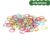 UAENAUH0 100Pcs  Markers Rings, Colorful Curved Open Crochet  Markers, Durable Metal Metal  Markers 