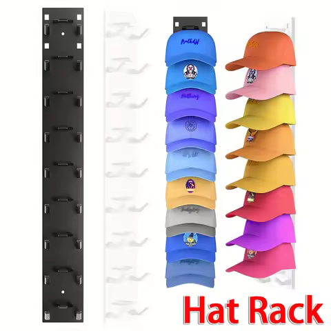 Baseball Cap Rack Wall Mounted Cap Holder Organizer, Closet For Caps Space Saving Household Storage 