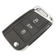 jingyuqin Remote Car Key For Volkswagen VW Golf Polo T-CROSS 2017-2021 Skoda Seat Hu162t 3Buttons Ke