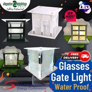 【New Design】Pillar Light Aluminium Glass Gate Lamp Material Outdoor Light Lampu Pagar Weather Proof 