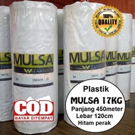 mulsa plastik mulsa hitam perak pertanian 1 roll rol 17Kg lebar 120 cm 450 meter tebal kuat murah