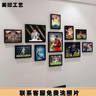 2026世界杯球星相框照片墙展示梅西C罗照片墙足球体彩店组合相框6.5 2026 World Cup star player photo frame photo wall display featur