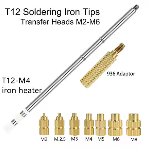 【LM】T12 Soldering Iron Heat Tool M2 M3 M4 M5 M6 M8 Hot Melt Knurled Nut Embedded Insertion Tip Kit f