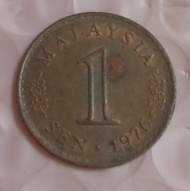 1976 Malaysia Parliment 1 cent  coin