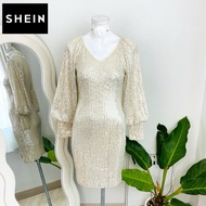 Size XL SHEIN Brand Authentic 1 Dress The Arm Is Shiny. Silver Wear To Events Slim Fit Party Set 3