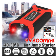 ธนาคารพลังงานรถยนต์,เครื่องจั๊มสตาร์ทฉุกเฉินรถ Jump Starter 99800mAh 12V รถ Jump Starter แบบพกพา USB