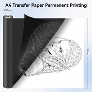 A4 Thermal Printer Transfer Paper Rolls 8.27" Wide Φ30mm A4 Thermal Paper 100 Sheets 2 Roll, Compati