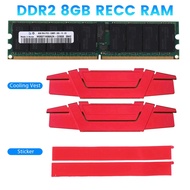 DDR2 8GB 667Mhz RECC RAM+Cooling Vest PC2 5300P 2RX4 REG ECC Server Memory RAM for Workstations