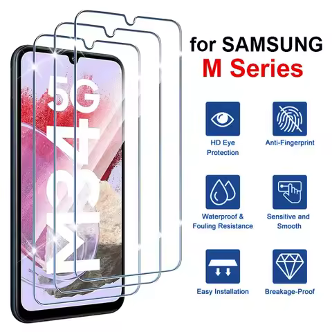 3Pcs Protective Glass for Samsung M51 M52 5G M53 M54 M40 M42 M30S M30 M31S M31 M32 4G M33 M34 M20 M2