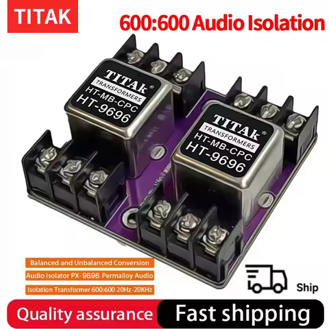 1 PCS Permalloy Audio Signal Transformer Balanced and Unbalanced Conversion Audio Isolator 600:600 2