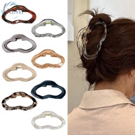 KIMI-Hair Clip Plastic Clamps Solid Color Clips Vintage Clouds Women Elegant