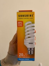 全新 Sunshine 電燈膽 燈泡 20W B22 1160 Daylight 6400K