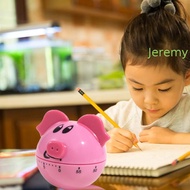 JEREMY1 Pig Shaped Timer, 60-Minute Manual Timer Mechanical Timer, Cooking Timer Reminder Cute Plast