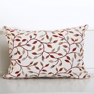 Leaf Jacquard Pillow Cushion Cover Flower Pillow Cushion Cover