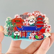 Wooden Panda Fridge Magnet Travel Souvenir Gift Cultural Tourism Chengdu Sichuan Free Shipping Home 