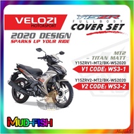 VELOZI YAMAHA Y15ZR V2 BODY COVER SET KIT + STICKER TITAN MATT BLACK 2020 WS3-2 (MT2)