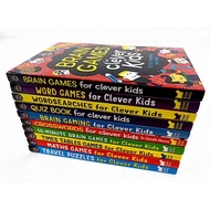Brain games, puzzle games, math games, time table games, quiz for Clever Kids 10 books