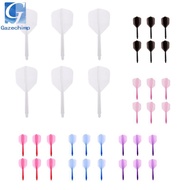 [Gazechimp] 6 Pieces Transparent 2BA Thread Dart Shafts and Dart Flights Connection