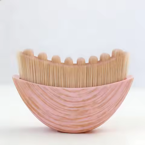 2026 New Model Pink & White Lymphatic Facial Massage Brush, For Sensitive Skin, Relieves Lymphatic O